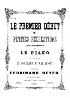 Le Premier Début, Op.83: No.6 Variation on 'La sonnambula' by V. Bellini by Ferdinand Beyer
