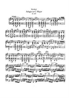 Adagio for Piano in C Major (Fragment), D.349: For a single performer by Franz Schubert