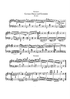 German Dance and Ecossaise for Piano, D.643: For a single performer by Franz Schubert