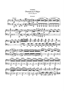 Overture for Piano Four Hands in F Major, D.675: First part, second part by Franz Schubert