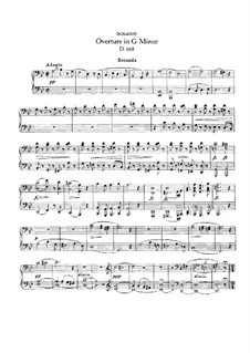 Overture for Piano Four Hands in G Minor, D.668: First part, second part by Franz Schubert