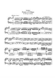 Sonata for Piano No.17 in D Major 'Gasteiner', D.850 Op.53: For a single performer by Franz Schubert