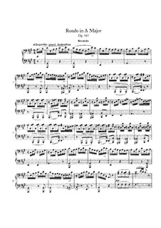 Rondo for Piano Four Hands in A Major, D.951 Op.107: First part, second part by Franz Schubert