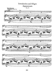 Introduction and Allegro Appassionato, Op.92: Arrangement for piano by Robert Schumann