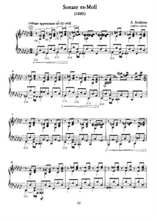 Sonata for Piano in E Flat Minor: For a single performer by Alexander Scriabin