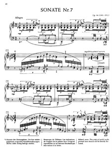 Sonata for Piano No.7 'White Mass', Op.64: For a single performer by Alexander Scriabin