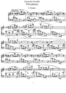 Two Pieces, Op.59: Complete set by Alexander Scriabin