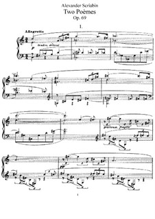 Two Poems, Op.69: For piano by Alexander Scriabin