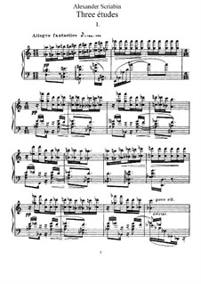 Three Etudes, Op.65: Complete set by Alexander Scriabin