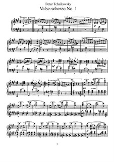 Waltz-Scherzo, TH 129 Op.7: For piano by Pyotr Tchaikovsky
