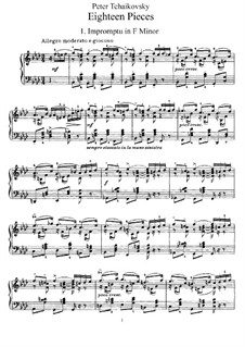 Eighteen Pieces for Piano, TH 151 Op.72: Complete set by Pyotr Tchaikovsky
