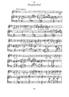 No.14 Der greise Kopf (The Grey Head): For voice and piano by Franz Schubert