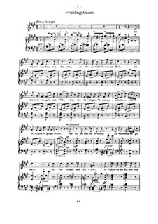 No.11 Frühlingstraum (Dream of Springtime): For voice and piano by Franz Schubert