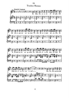 No.18 Trockne Blumen (Withered Flowers): For voice and piano by Franz Schubert