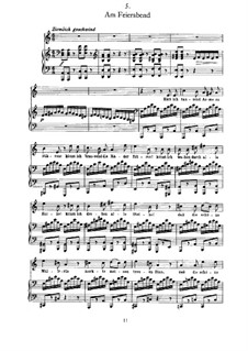 No.5 Am Feierabend (Rest at the End of the Day): For voice and piano by Franz Schubert