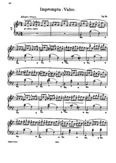 Impromptu-Waltz, Op.94: For piano by Joseph Joachim Raff