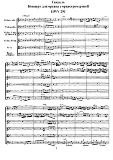 Concerto No.3 in G Minor, HWV 291: Full score by Georg Friedrich Händel