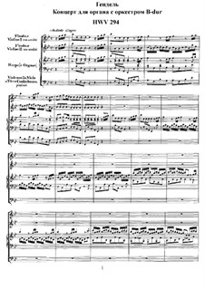 Concerto No.6 in B Flat Major, HWV 294: Full score by Georg Friedrich Händel