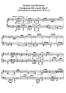 Complete Symphony: Version for piano by F. Liszt by Ludwig van Beethoven