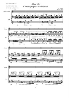 Alida No.2 songs of Awareness for Mezzo soprano and piano, MVWV1412: Alida No.2 songs of Awareness for Mezzo soprano and piano by Maurice Verheul