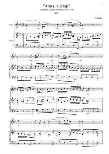 Amen, alleluja, HWV 271: Piano-vocal score by Georg Friedrich Händel