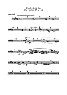 Roman Sketches for Piano, Op.7: No.1 The white peacock, for orchestra – bassoons parts by Charles Tomlinson Griffes