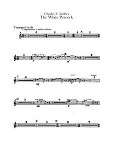 Roman Sketches for Piano, Op.7: No.1 The white peacock, for orchestra – trumpets parts by Charles Tomlinson Griffes