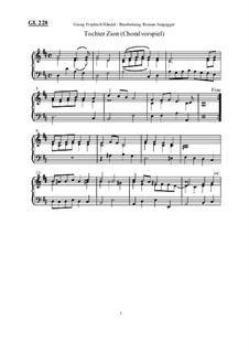 Des Herrn Einzug (Tochter Zion): For piano by Georg Friedrich Händel
