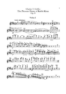 The Pleasure Dome of Kubla Khan, Op.8: Violins I part by Charles Tomlinson Griffes