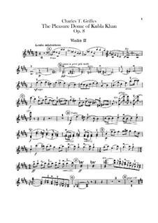 The Pleasure Dome of Kubla Khan, Op.8: Violins II part by Charles Tomlinson Griffes