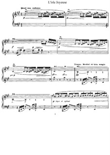 L'Isle Joyeuse, L.106: For piano by Claude Debussy