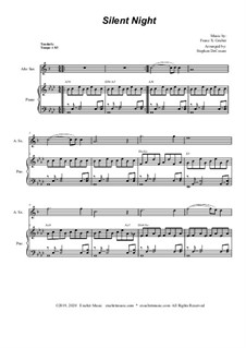 Solo instrument and piano: For alto saxophone and piano by Franz Xaver Gruber