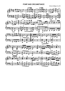 Pomp and Circumstance: For piano by Edward Elgar