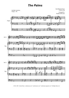 Palm Branches (The Palms): For Bb-clarinet solo and organ by Jean-Baptiste Faure