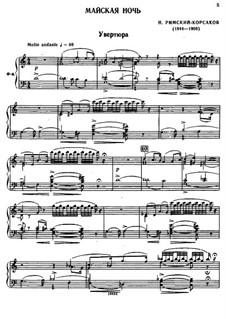 May Night: Piano-vocal score by Nikolai Rimsky-Korsakov