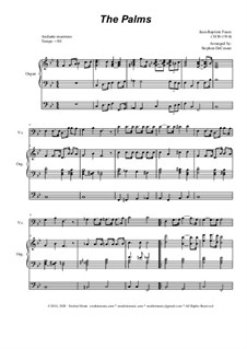 Palm Branches (The Palms): For cello solo and organ by Jean-Baptiste Faure