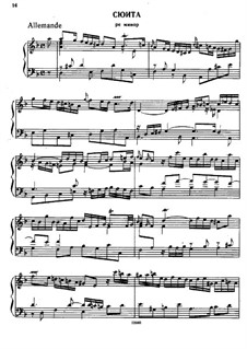Suite No.3 in D Minor, HWV 436: For piano by Georg Friedrich Händel