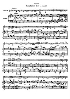 Sonata No.1 in G Major: Full score, Solo part by Joseph Haydn