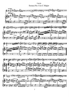 Sonata No.6 in C Major: Full score, Solo part by Joseph Haydn