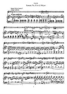 Sonata No.8 in G Major: Full score, Solo part by Joseph Haydn