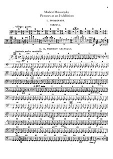 Complete Cycle: For orchestra – percussion parts by Modest Mussorgsky