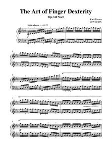 Exercises No.1-8: Exercise No.5 by Carl Czerny