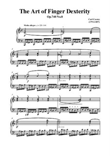 Exercises No.1-8: Exercise No.8 by Carl Czerny