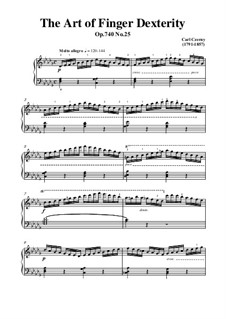 Exercises No.25-32: Exercise No.25 by Carl Czerny