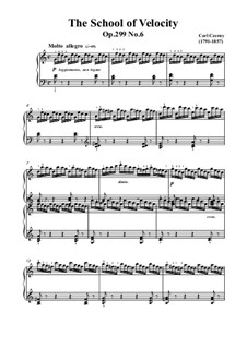 Exercises No.1-10: Exercise No.6 by Carl Czerny