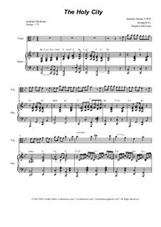 The Holy City: For viola solo and piano by Stephen Adams