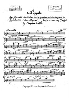 Ave Maria: Obbligato (high key) by Johann Sebastian Bach, Charles Gounod