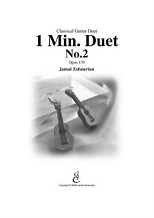 1 Min Duet No.2, Op.139: For two guitars by Jamal Zohourian