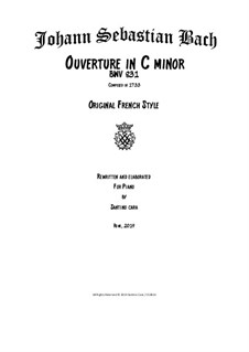 Overture in the French Style, BWV 831: Piano score (original version) by Johann Sebastian Bach