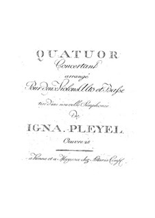 String Quartet in B Flat Major, Op.28: String Quartet in B Flat Major by Ignaz Pleyel